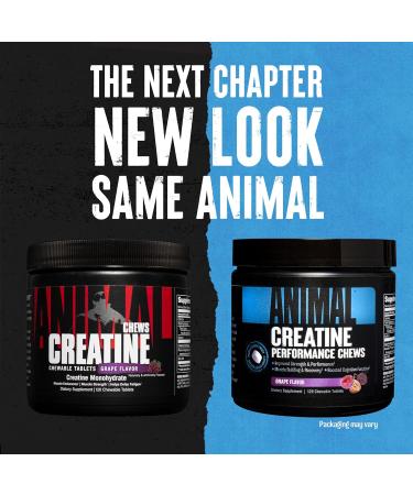Animal Creatine Chews Tablets - Enhanced Creatine Monohydrate with AstraGin to Improve Absorption & Juiced Aminos - 6g BCAA/EAA Matrix plus 4g Amino Acid Blend for Recovery and Improved Performance - Buy Online on GoSupps.com