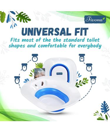 Fivona Unisex Sitz Bath Seat for Hemorrhoid, Fissure, Postpartum Care - BPA Free, Ergonomic Anti-Spill Design - Universal Fit - Buy Online on GoSupps.com