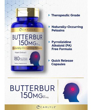 Carlyle Butterbur 150 mg - 180 Capsules | Natural Allergy Relief & Sinus Support - Buy Online on GoSupps.com
