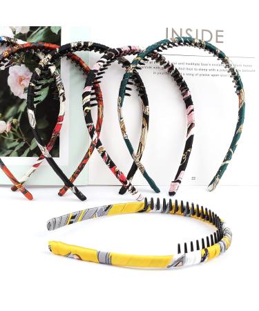 Amcami 6-Piece Non-Slip Comb Headbands for Women - Resin Thin Hair Bands for Makeup & Face Washing - Hair Accessories for Girls - Buy Online on GoSupps.com