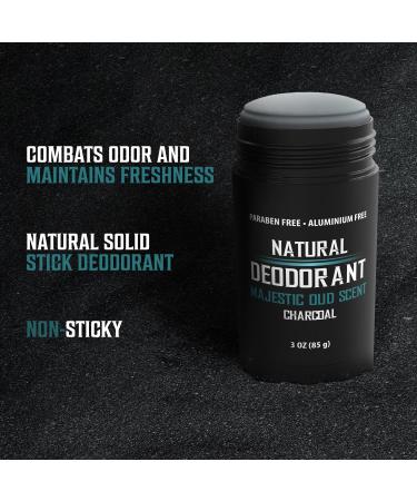 Viking Revolution Majestic Oud Deodorant for Men - Natural Deodorant for Men Charcoal Deodorant Men with Shea Butter Coconut Oil Baking Soda Beeswax - Mens Deodorant Aluminum Free (3oz) Majectic Oud 3 Ounce (Pack of 1) - Buy Online on GoSupps.com