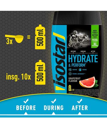  Isostar Isostar Hydrate & Perform Grapefruit Powder 2 x 400 g Pack of 2 Offers + Original 1000 ml Bottle - Buy Online on GoSupps.com