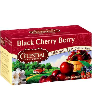 Celestial Seasonings Herbal Tea Black Cherry Berry Caffeine Free 20 Tea Bags 1.6 oz (44 g)