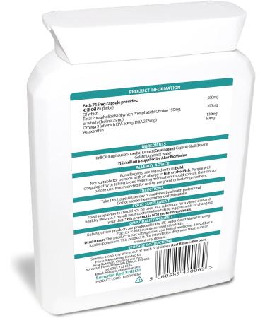 Kula Nutrition Max Strength Red Krill Oil Capsules - 1000mg per Serving - 60x 500mg Softgels - Astaxanthin EPA DHA Omega 3 for Heart, Blood Pressure, Vision, Brain Health - 1 Month Supply - Buy Online on GoSupps.com