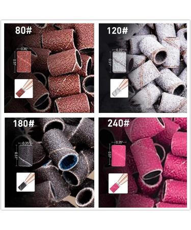 Luckaide Grinding Sleeve Nail Cutter 100 Pieces Grit 80/120/240 Grinding Caps for Manicure & Pedicure Best Quality Nail Miller Attachments for International Shipping - Buy Online on GoSupps.com