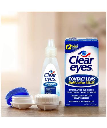 Clear Eyes Contact Lens Relief Eye Drops 0.50 oz (3-Pack) - Soothing Formula - Buy Online on GoSupps.com