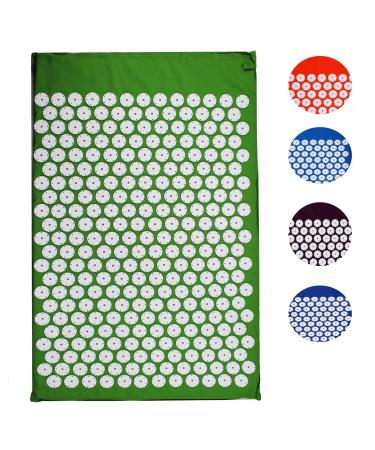 Acupressure mat massage mat nail mat acupuncture 68x42 cm (green): relaxation pain relief and pure relaxation for body and mind