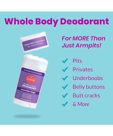 Lume Deodorant Cream Bundle - Aluminum and Baking Soda Free, Hypoallergenic Formula for Underarms and Private Parts, Lavender Sage Scent - Travel Tube Included - Buy Online on GoSupps.com