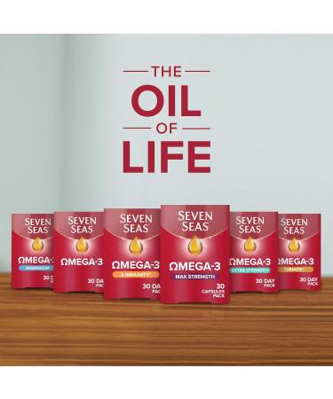 Seven Seas Max Strength Omega-3 Fish Oil with Vitamin D 30 Capsules for Whole Body Health - Buy Online on GoSupps.com