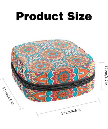 Women's Ethnic Flower Pattern Period Kit - Portable Storage Pockets & Stillpad Holder | Stylish Feminine Product Bag - Buy Online on GoSupps.com
