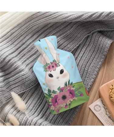 Rabbit Hot Water Bottle with Plush Cover | Cozy Hand Warmer for Adults & Kids | 26.5x15.3cm - International Shipping Available - Buy Online on GoSupps.com