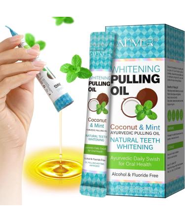 Pulling Oil Coconut Travel Mouthwash 20Pack Fresh Breather Mild Mint Oil Pulling Natural Coconut Oil Pulling for Teeth Whitening and Healthier Gum 0.6 ml (Pack of 20) - Buy Online on GoSupps.com
