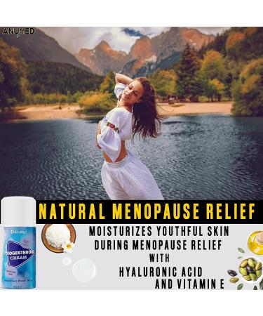 ANUMED Bioidentical Progesterone Cream 2.5% with Hyaluronic Acid - Menopause Relief & Beautiful Skin Care (3oz) - Buy Online on GoSupps.com