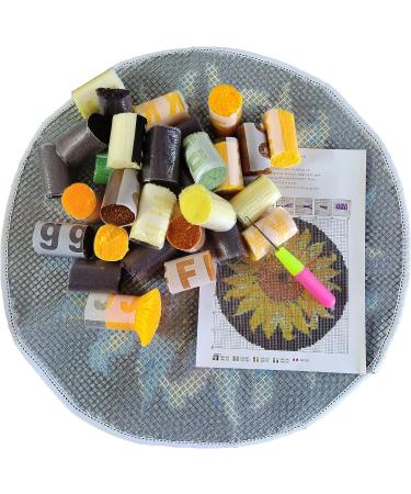 MIAOLLUN Sunflower Latch Hook Rug Kit - DIY Crochet Yarn Embroidery Decoration - 20.4 X 20.4 (52 * 52cm) - Buy Online on GoSupps.com