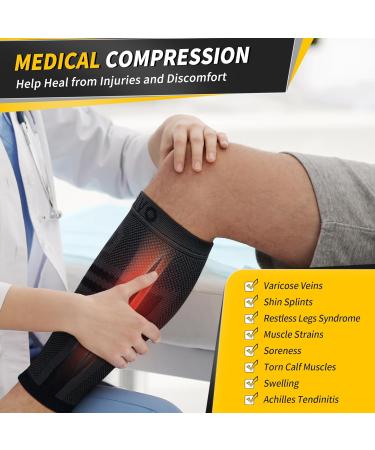 Buy Cambivo Compression Stockings for Men - Footless Calf Support for Shin Pain & Varicose Veins - Comfortable Sports Socks (XXL) - Buy Online on GoSupps.com
