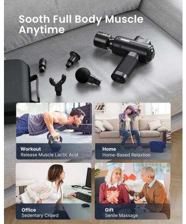 Renpho Thermacool Massage Gun - Heat & Cold Function for Full Body Muscle Relaxation | Ideal Father's Day Gift | Home & Office Use - Buy Online on GoSupps.com