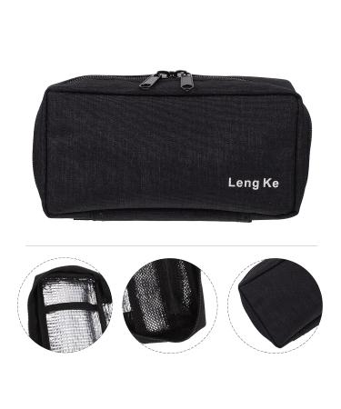 Portable Insulin Cooler Bag for Diabetes - Medical Cooling Bag with Ice Brick | Diabetic Supplies Organizer in Black - Buy Online on GoSupps.com