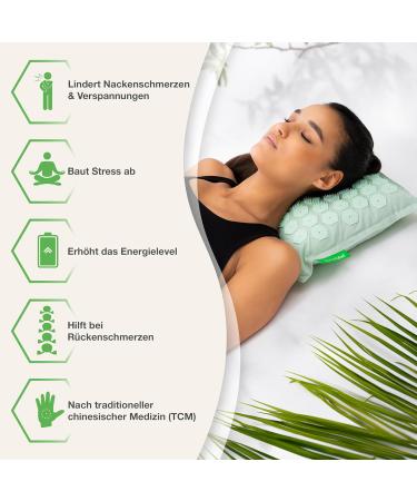 Backlaxx Acupressure Pillow - Neck & Back Relief for Tension Headaches & Migraines - White Glacier Color - Buy Online on GoSupps.com