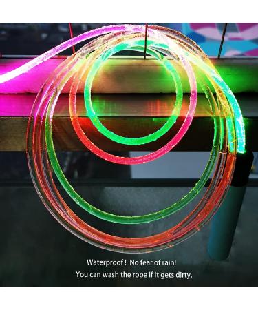 Glowing LED Jump Rope for Kids and Adults - Adjustable Colorful Light-Up Skipping Rope for Indoor and Outdoor Fitness Activities - Buy Online on GoSupps.com