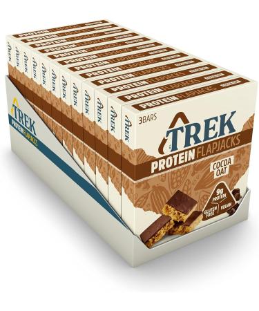 TREK High Protein Flapjack Cocoa Oat - Gluten Free - Plant Based - Vegan Snack - 50g x 36 bars & Protein Power Bar Millionaire Shortbread - Plant Based - Gluten Free - Vegan Snack - 55g x 16 bars - Buy Online on GoSupps.com