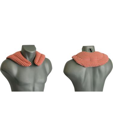 Rapeseed Neck Pillow with Chambers - Red & White - Heat Pad for Neck Relief - Premium Neck Pillow for Comfortable Sleep - International Shipping Available - Buy Online on GoSupps.com