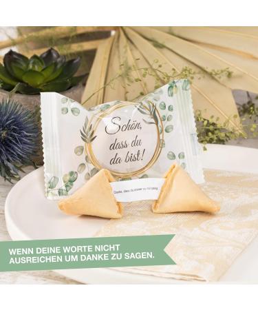 FOOD Crew 24x Fortune Cookies - Individually Wrapped Vegan Wedding & Communion Party Favors with German Sayings - Unique Gift for Guests - Buy Online on GoSupps.com