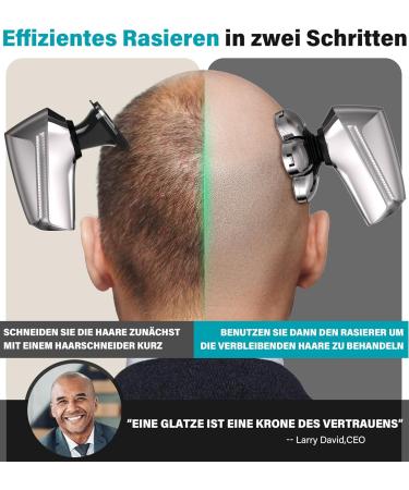 Buy Glatens Men's Electric Shaver - IPX7 Waterproof Head Razor for Wet & Dry Use Perfect for Bald Heads - Buy Online on GoSupps.com