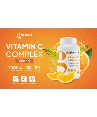 GLIMLACH Vitamin C Complex 1000mg - Non-GMO Gluten-Free Pure & Natural Dietary Supplement - Supports Immune System (Pack of 5 50 Tablet Each Jar) - Buy Online on GoSupps.com
