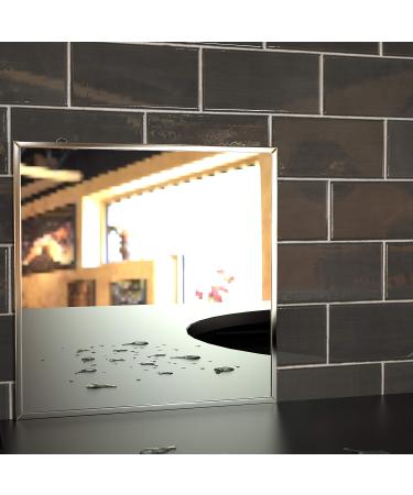 Liootech Fogless Shaving Shower Mirror - Ultra-Thin 6.7 inch Metal Frame - Fog Free with 2 Stainless Steel Chains - Buy Online on GoSupps.com