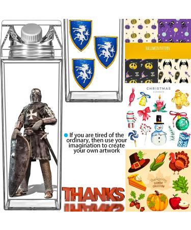 LeonBach 2 Pack 500ml Plastic Milk Carton Water Bottle  Clear Milk Carton Portable Water Bottle Milk Bottle - Buy Online on GoSupps.com