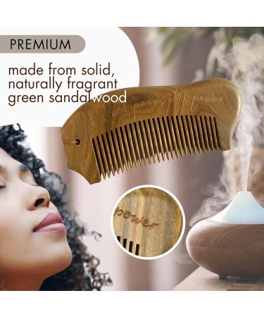 Premium Sandalwood Birthing Comb | Engraved Birth Affirmation | Labor Pain Relief - Cocoa & Cali Original - Buy Online on GoSupps.com