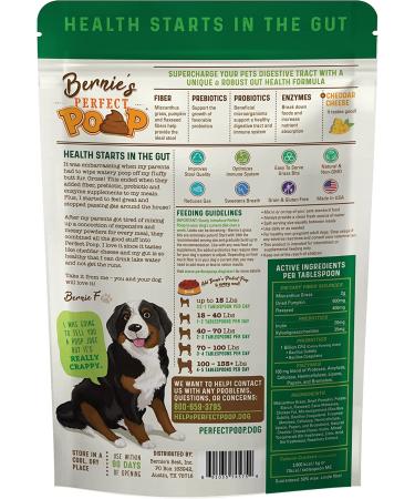 Perfect Poop Digestion Supplement for Dogs - Fiber, Prebiotics, Probiotics, Enzymes - Improve Digestive Health & Stool Quality - Cheddar Cheese Flavored - 12.8 oz - Buy Online on GoSupps.com