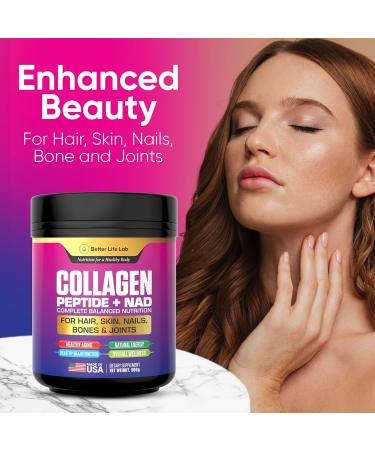 BETTER LIFE LAB Hydrolyzed Collagen Peptides with NAD Supports Hair, Skin, Nails, Joints & Bones Type I & III Collagen Grass-Fed, Unflavored Powder - Buy Online on GoSupps.com