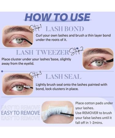 TOOCHUNAG Fluffy Cluster Lashes 60D+80D - 280pcs DIY Russian Wispy Eyelash Extensions - Buy Online on GoSupps.com
