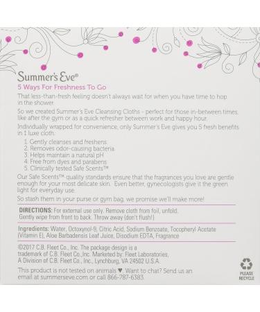 Summer's Eve Simply Sensitive Cleansing Cloths | 3 Count - Buy Online on GoSupps.com