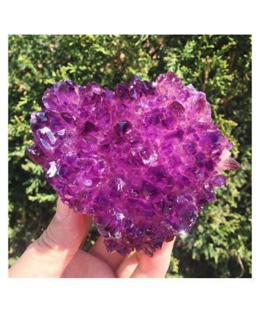 1pc Natural Purple Crystal Flower Like Crystal Cluster Quartz Crystal raw Stone gem Crystal Cluster (Color : 530g-600g Size : 1pcs) 1pcs 530g--600g