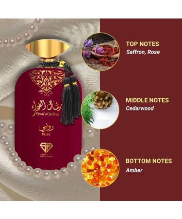Rimal Al Sahraa Ruby - Exotic Perfume with Spicy Woody Amber Fragrance | Acqua de Parfum for Women | Luxury Arabian Perfumes 3.4 Fl. Oz - Buy Online on GoSupps.com