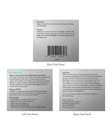 REJURAN Advanced Active Night Repair Eye Cream - Anti-Aging Overnight Gel for Fine Lines, Wrinkles, and Dark Circles - Buy Online on GoSupps.com