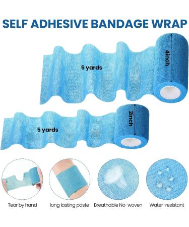 60 Rolls Self Adhesive Bandages Wrap | 30 Pack 2 x 5 Yards & 30 Pack 4 x 5 Yards Sports Bandages | Breathable Cohesive Tape for Sports Wrist Ankle | Elastic Bandage Rolls in 15 Colors - Buy Online on GoSupps.com