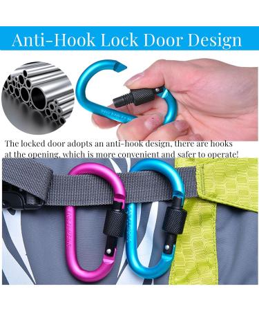 10-Pack Screw Carabiner Keychain Hooks for Camping Fishing Hiking & Travel - Durable Outdoor Gear - Buy Online on GoSupps.com