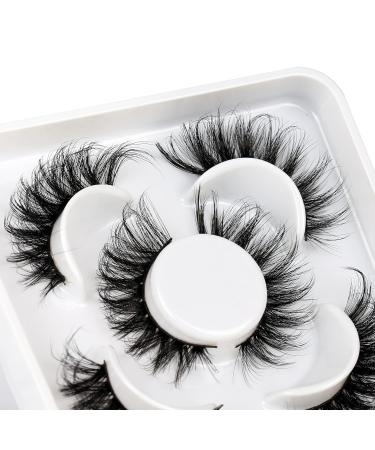 Shop Pooplunch Fluffy Cat Eye False Eyelashes | Volume Faux Mink Lashes - 3 Pairs Pack - Buy Online on GoSupps.com