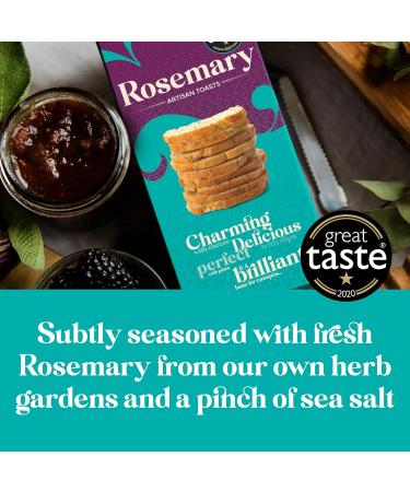 Belle & Wilde Rosemary Artisan Toasts | Handcrafted With No Preservatives Suitable For Vegetarians & 100% Gluten Free | Perfect With Cheese Dips & P t s - Buy Online on GoSupps.com