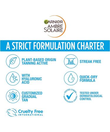 Garnier Ambre Solaire Natural Bronzer Self Tan Drops for Face Hyaluronic Acid & Coconut Water Tailor Made Glow Gradual & Natural Fake Tan Approved by Cruelty Free International Vegan 30ml - Buy Online on GoSupps.com