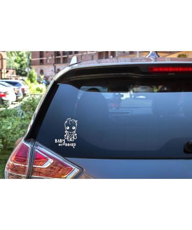 Shop Baby Groot On Board Vinyl Stickers | Various Sizes Available for International Shipping - Buy Online on GoSupps.com