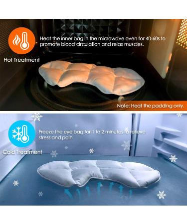 Sivio Weighted Eye Mask - Heatable & Freezable Eye Pillow for Faster Sleep - Grey - Buy Online on GoSupps.com