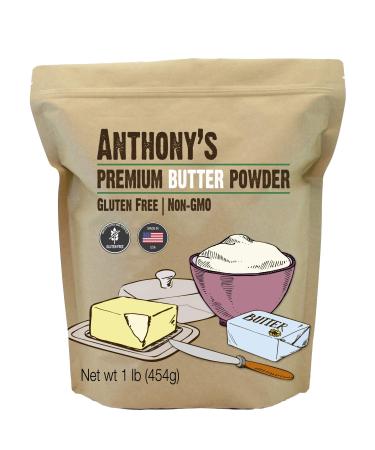 Anthony's Premium Butter Powder, 1 lb, Gluten Free, Non GMO, Made in USA, Keto Friendly, Hormone Free 1 Pound (Pack of 1) - Buy Online on GoSupps.com