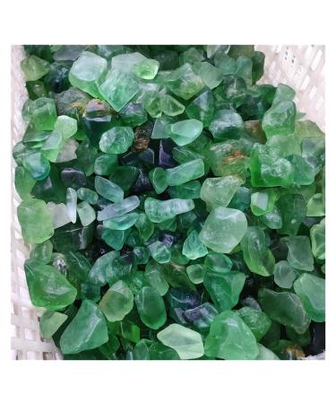 Natural Crystal Rough 300g Natural Green Fluorite Quartz Crystal Stone Rock Rough Polished Gravel Specimen Natural Crystals Decoration Chakra Reiki Balancing
