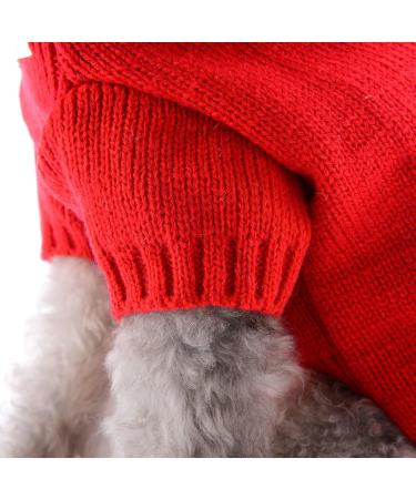 Hrttsy Christmas Dog Sweater - Warm Winter Pullover for Small & Medium Dogs | Cozy Pet Coat with Hood & Red Bell Costume - Buy Online on GoSupps.com