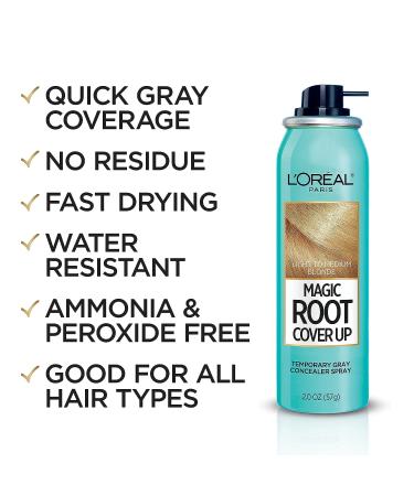 L'Oreal Paris Magic Root Cover Up Gray Concealer Spray 2 oz - Light to Medium Blonde - Buy Online on GoSupps.com