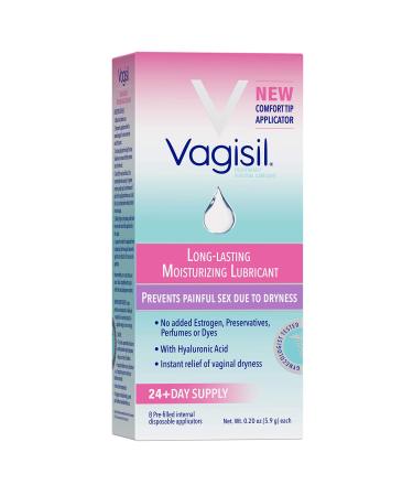 Vagisil Prohydrate Internal Vaginal Moisturizer, Gel & Lubricant for Women, Gynecologist Tested, 8 Count- Pack of 1 (Packaging May Vary)